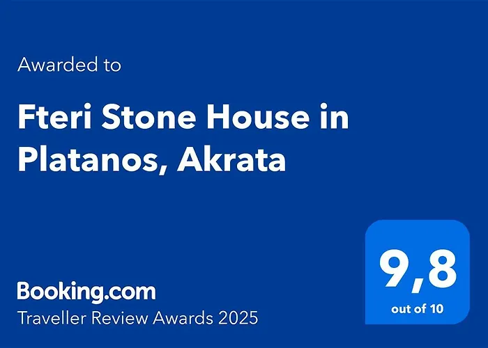 Fteri Stone House In Platanos, Akrata شقة *